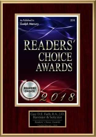 Guy DE Farb Barrister and Solicitor Readers Choice Awards 2018
